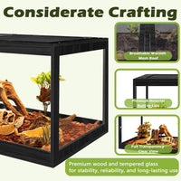 PROLEE 82 Gallon Bearded Dragon Tank - Black / 65 Gallon (40x19.5x19.5 Inch) - image 3