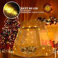 Crayline Pop Up Princess Tent with Star Light - Brown - image 2