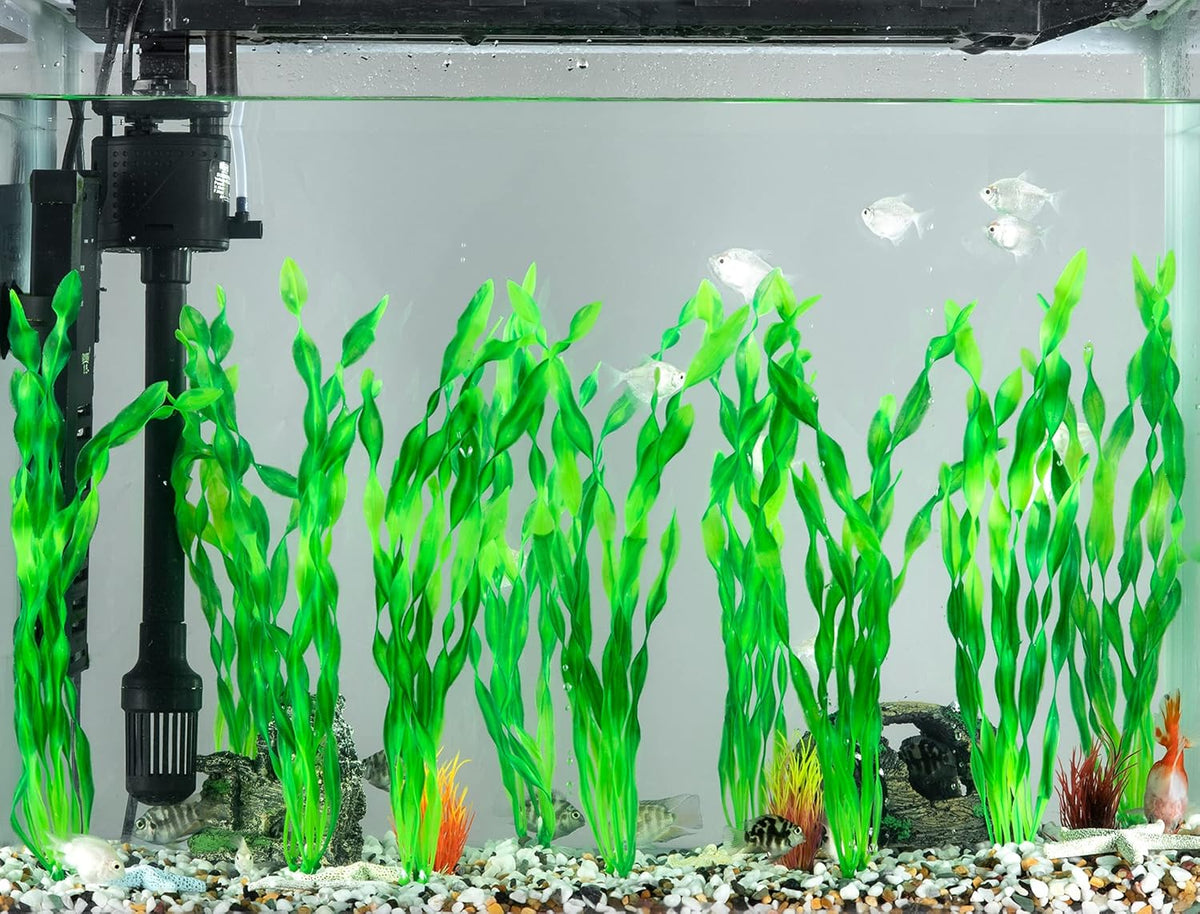 MyLifeUNIT Artificial Seaweed Water Plants for Aquarium - Green - image 3