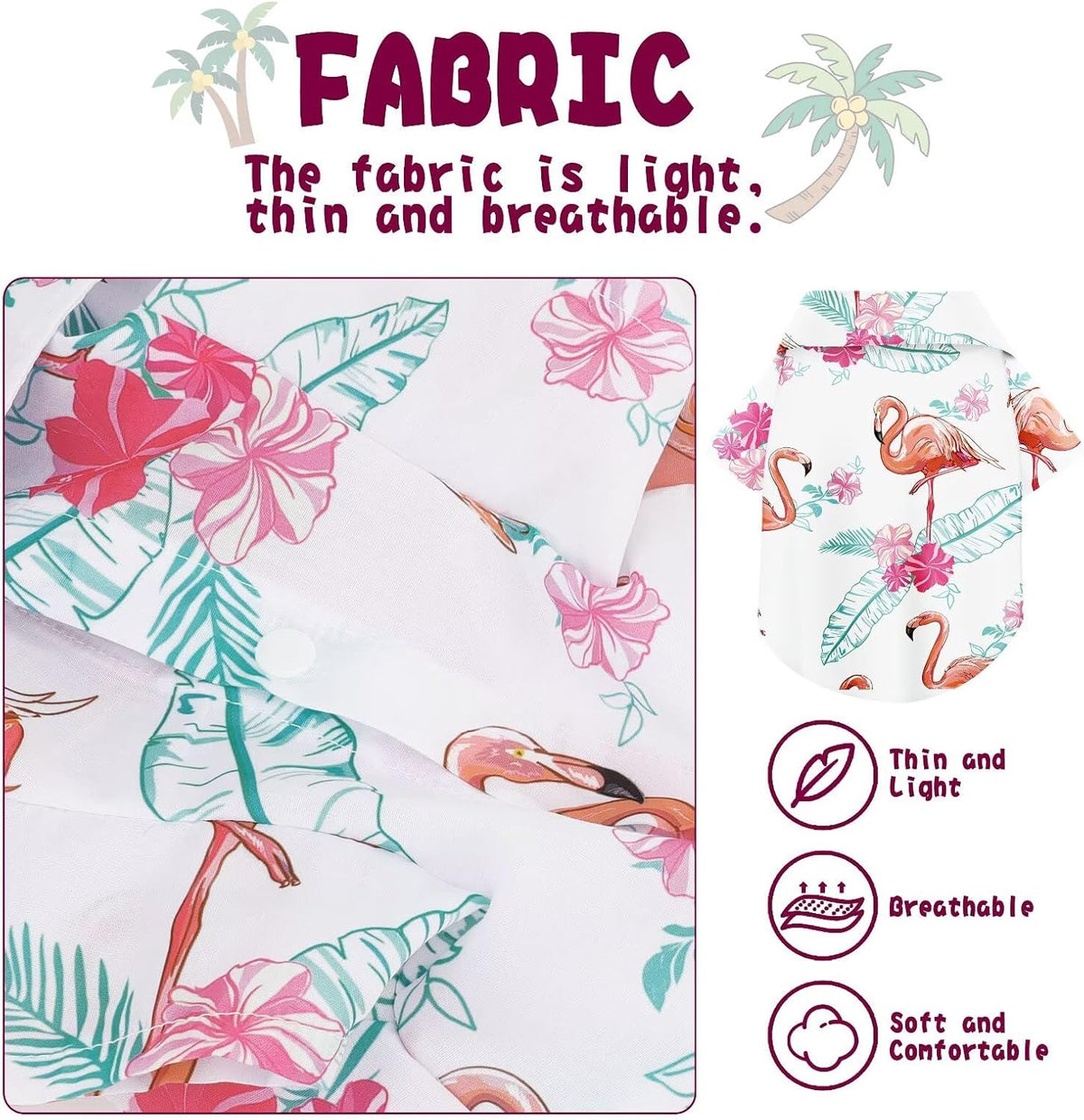 Hawaiian dog shirt with pineapple print and button-up front - view 4