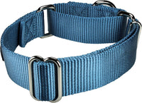 Mikivery martingale dog collar in adjustable nylon with nickel plated steel hardware - view 4
