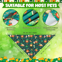Abbylike 50 Pcs Halloween Dog Bandanas Bulk - St Patricks Day / 19.7 x 13.8 x 13.8'' - image 3