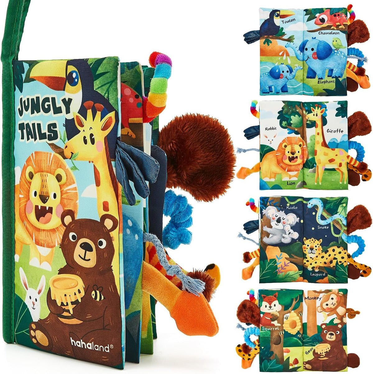 hahaland Baby Books 0-6 Months - Jungle Tails