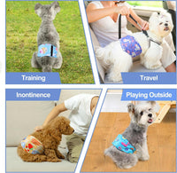 Dog Belly Bands for Male Dogs 5 Pack, Reusable Male Dog Diapers - XSmall / Cake - image 2