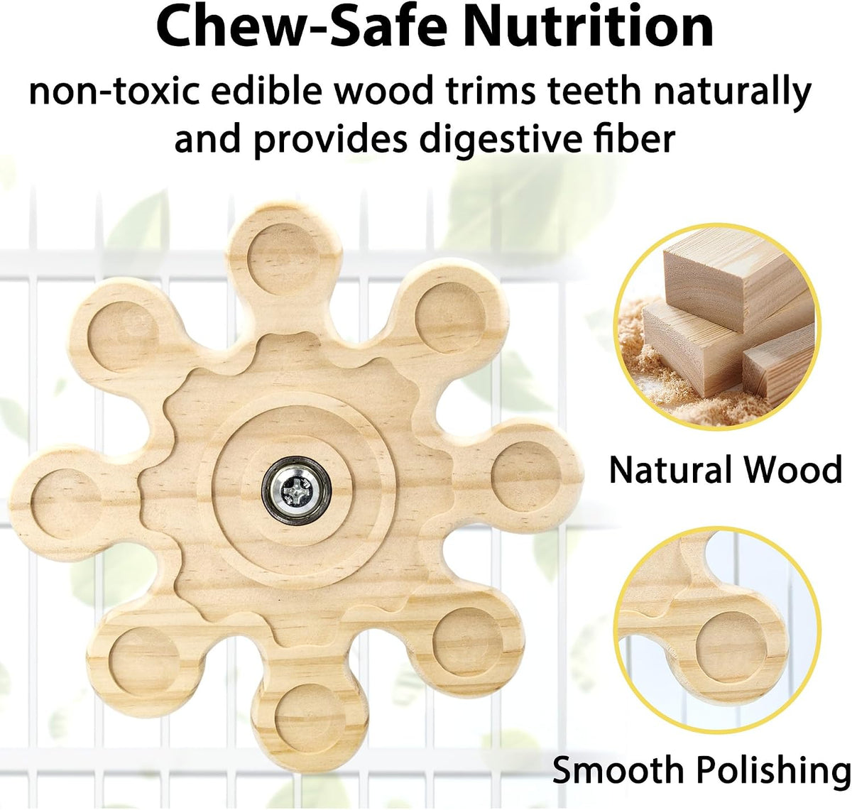 2Pcs Rotating Chinchilla Chew Toys - 1pc / Large - image 4