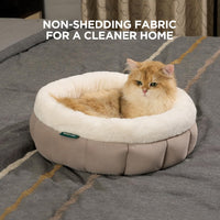 Cat Bed Round Washable Donut Bed Anti Slip Plush Kitten Puppy 18in