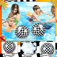 Hollowfly 12 Pack Checkered Flag Beach Balls Kids 7.87" - 11.8" / Checkered Flag / 2 - image 3