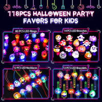Tiaxidex 118-piece Halloween light up party favors with rings and necklaces - view 2