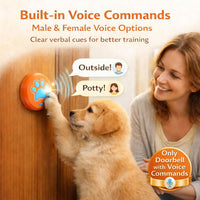 Dog Training Bells for Door - 2 Orange Button - image 3