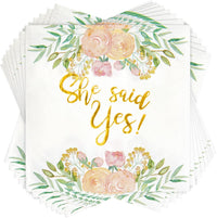 Sparkle and Bash It's a Boy Napkins, Blue & Gold Foil, 3-Ply - She Said Yes / 5 x 5 Inches
