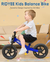 RIDYEE Toddler Balance Bike 2 Year Old - Blue - image 2