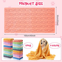 Tatuo 22 Pcs Dog Towels for Drying 20 x 40 Inch Pet Bath Towels - Colorful / Rabbit Pattern - image 2
