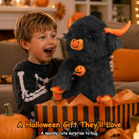 Wepop 5lbs Highland Cow Weighted Stuffed Animals 22in Giant Highland - Highland Cow-blackz - image 2