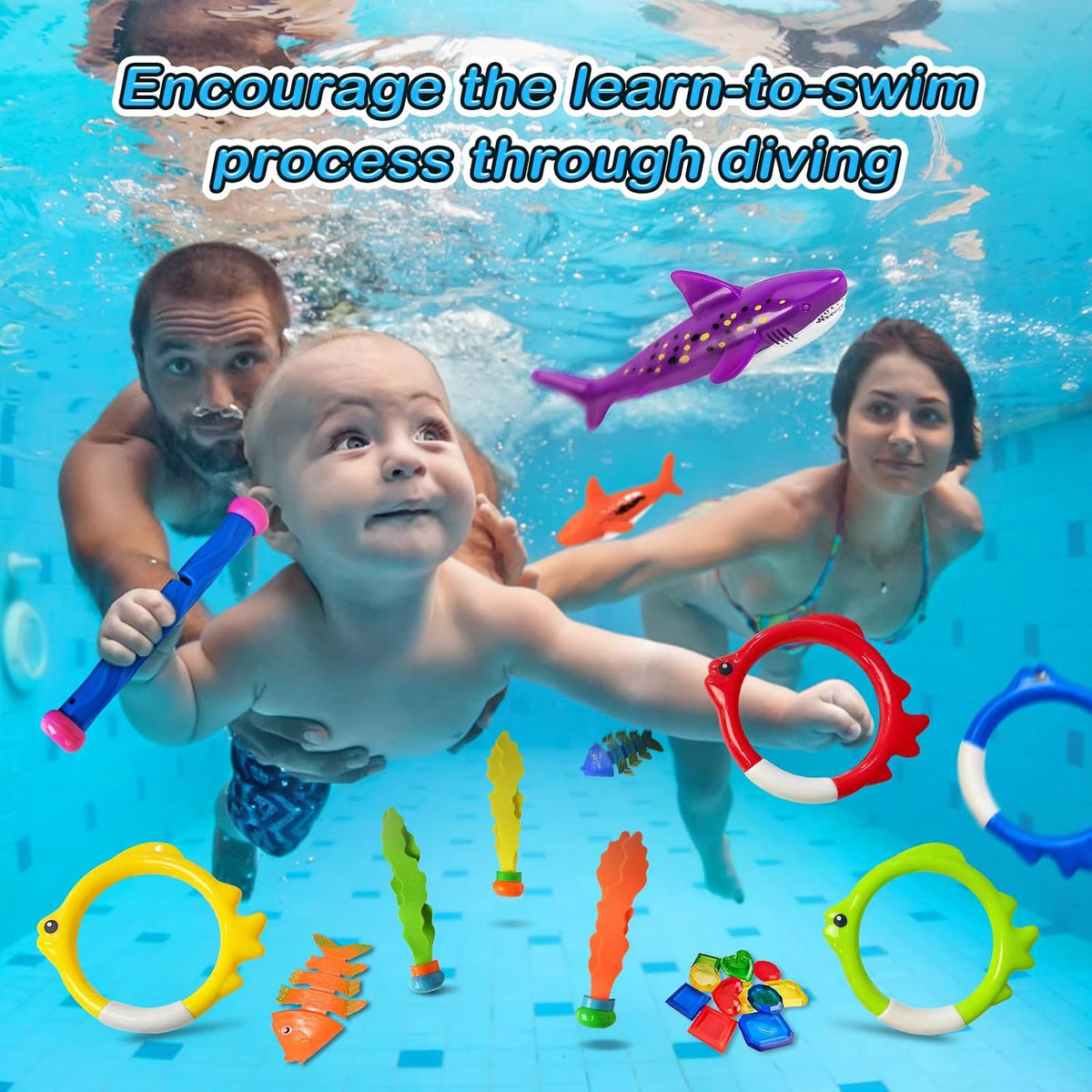Jasonwell Pool Diving Toys Games - 31 PCS - image 2
