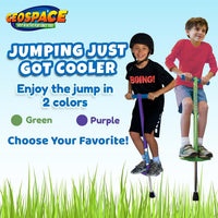 Geospace Jumparoo Boing! JR. Steel Pogo Stick for Kids of 50-90 lbs - Green - image 3