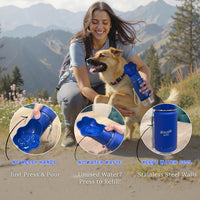 Stainless Steel Dog Travel Water Bottle - Cobalt - image 2