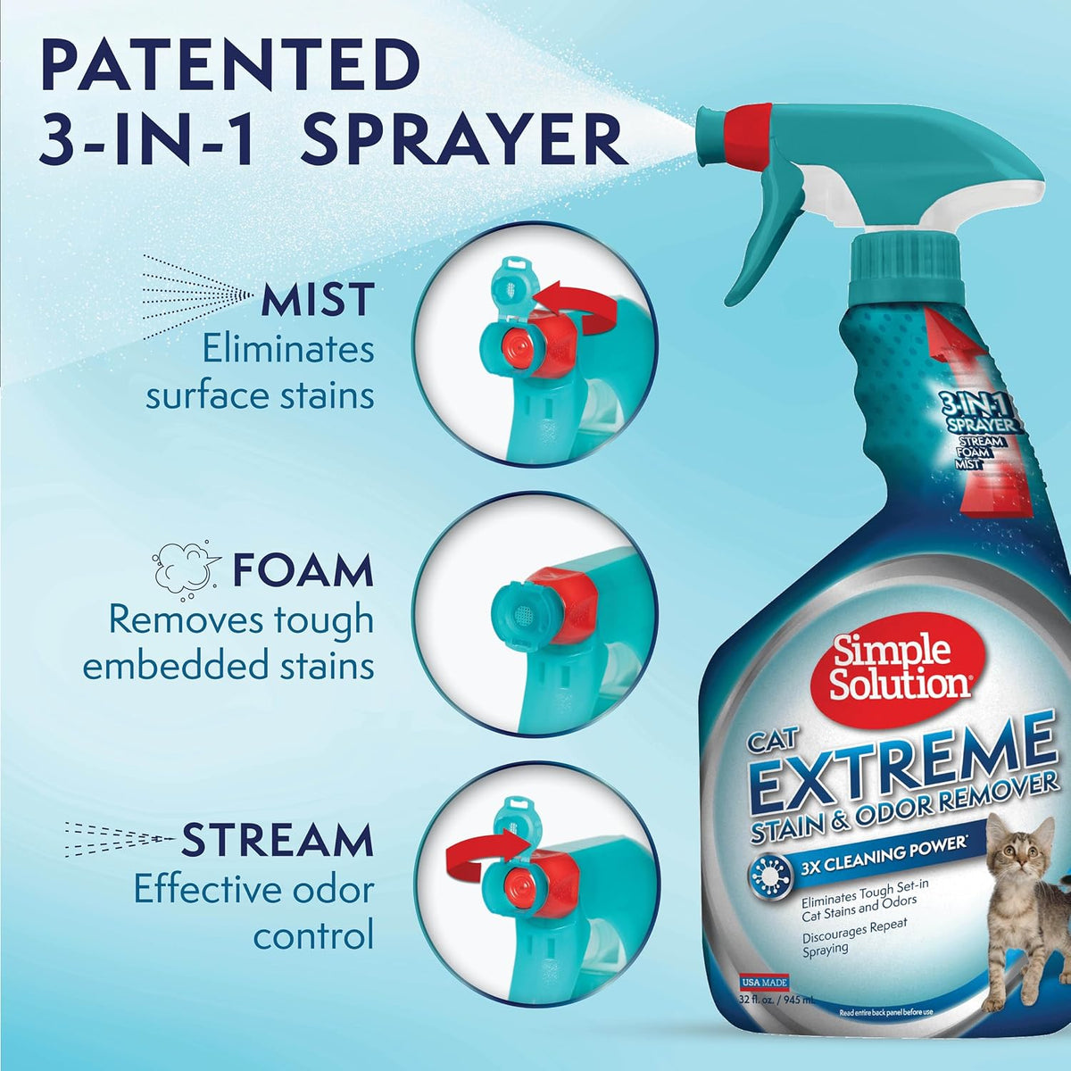 Simple Solution Extreme Stain & Odor Remover - Unscented / 32 Fl Oz (Pack of 2) - image 2