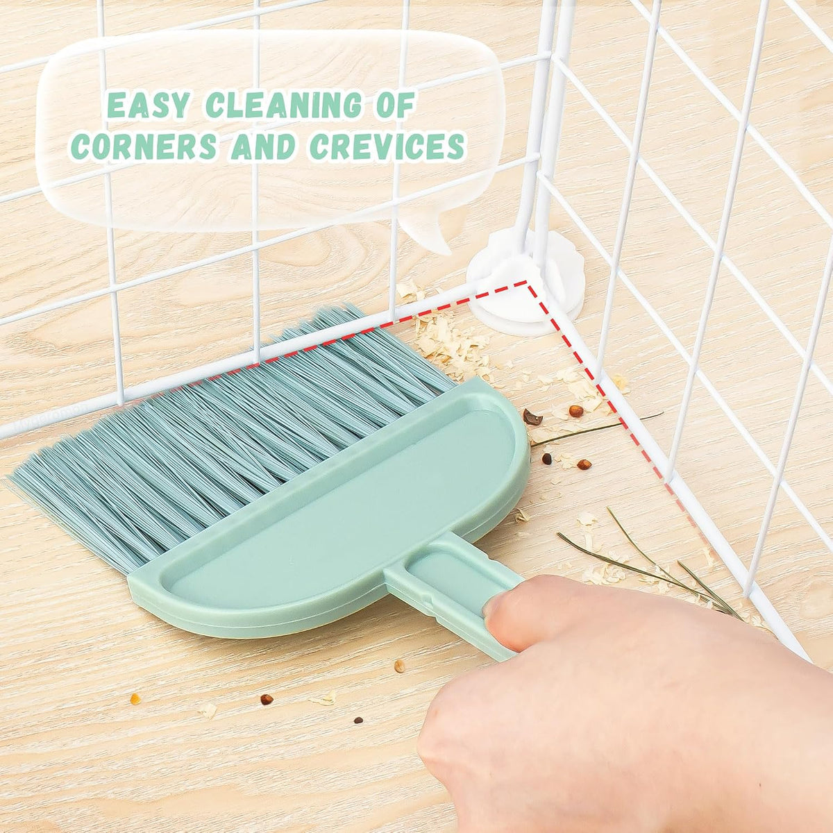 Mygeromon Cage Cleaner for Guinea Pigs Mini Dustpan and Brush Set – Essentials for Small Pets - image 4