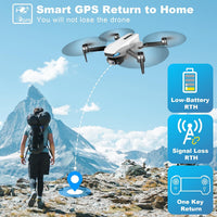 Drones with Camera for Adults 4K, GPS Drone with Auto Return - White - image 2