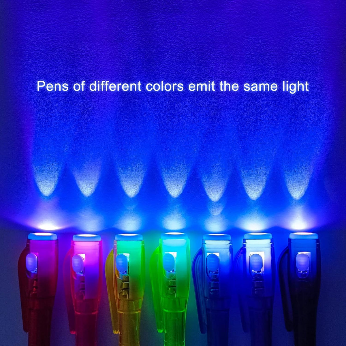 EODVICS 7 Pack Invisible Ink Spy Pen with UV Light Party Favors - 7 pcs