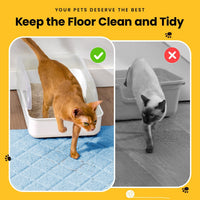 Conlun Cat Litter Mat Litter Trapping Mat - Light Blue / Small (24" x 17") - image 4