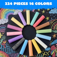 JOYIN 160 PCS Sidewalk Chalks Set-16 Colors Non-Toxic Washable Jumbo - 224 - image 2
