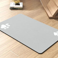 Pet Feeding Mat-Absorbent Dog Mat for Food and Water Bowl-No Stains Quick Dry Water Dispenser Mat-Dog Accessories Pet Supplies-Bowl for Messy Drinkers（LIGHTGREY,17"x28"