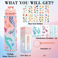 OZOSHINE decorate your own water bottle kit for girls with gem stickers and gift box - view 3