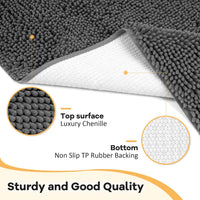 Absorbent Dog Door Mat for Muddy Paws - 72"L x 36"W x 1" Th / Dark Grey - image 4