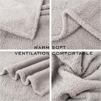 2 Blankets, Dog Cat Pet Blanket, Soft Warm Fleece, for Puppy - Beige+lightgray+darkgray / 24"L x 18"W, 3/Pack - image 4