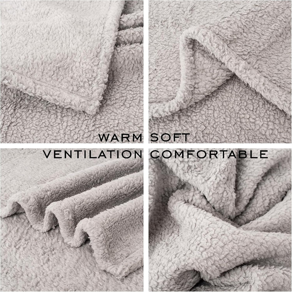 2 Blankets, Dog Cat Pet Blanket, Soft Warm Fleece, for Puppy - Beige+lightgray+darkgray / 24"L x 18"W, 3/Pack - image 4