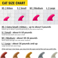 zetpo 100 pcs Cat Nail Caps | Cat Claw Covers | with Adhesives and Applicators (XS, Metal Red, Bronze, Gold, Silver, Pearl White)