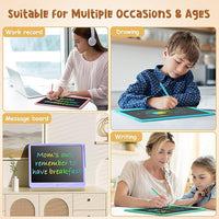 LCD Writing Tablet for Kids, Kidopire 15 Inch Large Screen Doodle Board, Colorful Drawing Writing Board Tablet Kids Age 3-12+ Birthday Erasable Drawing Pad Message Practice Note Learning Toys, Purple