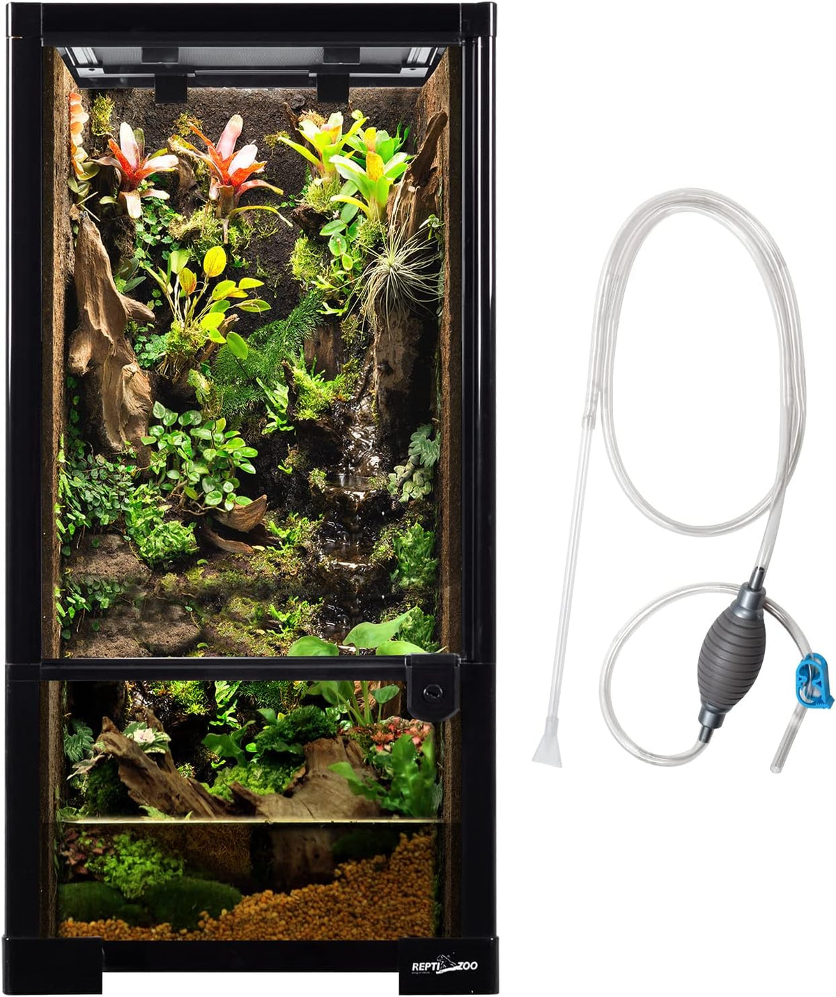 REPTIZOO 84 Gallon Large Reptile Terrarium Extra-Long 60" x 18" x 18" - 12" x 12" x 24"