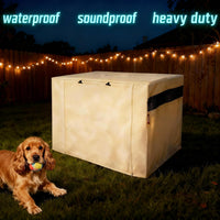 42-Inch Dog Crate Cover with Mesh, Waterproof Kennel Cover - 30.0"L x 19.0"W x 21.0"H / Beige - image 3