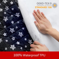 Waterproof Dog Bed Covers Replacement Lovely Grey Star Print - Black Star / 16 x 25 x 5 inch - image 3
