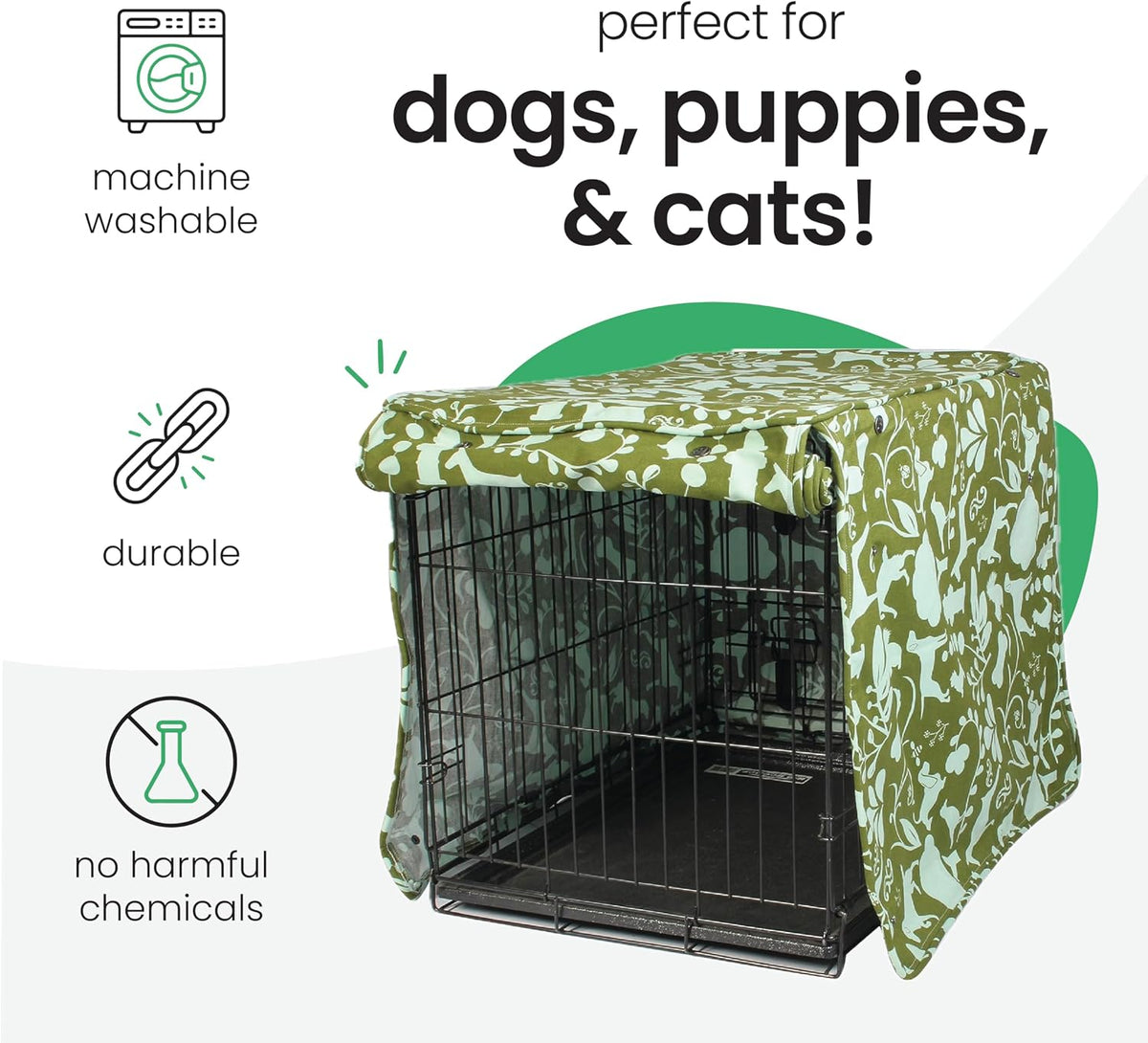 Molly Mutt Tan Dog Crate Cover, Non-Toxic & 100% Cotton - Amarillo By Morning / 42.0"L x 28.0"W x 31.0"H - image 3