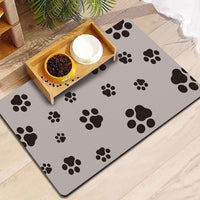 18"×30" Dog Food Mat-Absorbent Dog Mat for Food and Water - Brown-JY / 18"L x 30"W