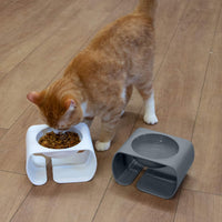 Kitty City Elevated Slow Feeder Cat Bowls - Gray/White / Large - Elevated Slow Feed - image 2