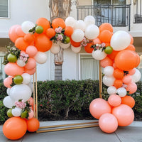 RUBFAC White Balloons Different Sizes 135pcs for Birthday Arch – Fun for Kids & Family - Orange - image 4