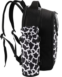 apollo walker Picnic Backpack Bag for 2 Person with Cooler Compartment, Detachable Bottle/Wine Holder, Fleece Blanket, Plates and Cutlery Set (2 Person, Black)