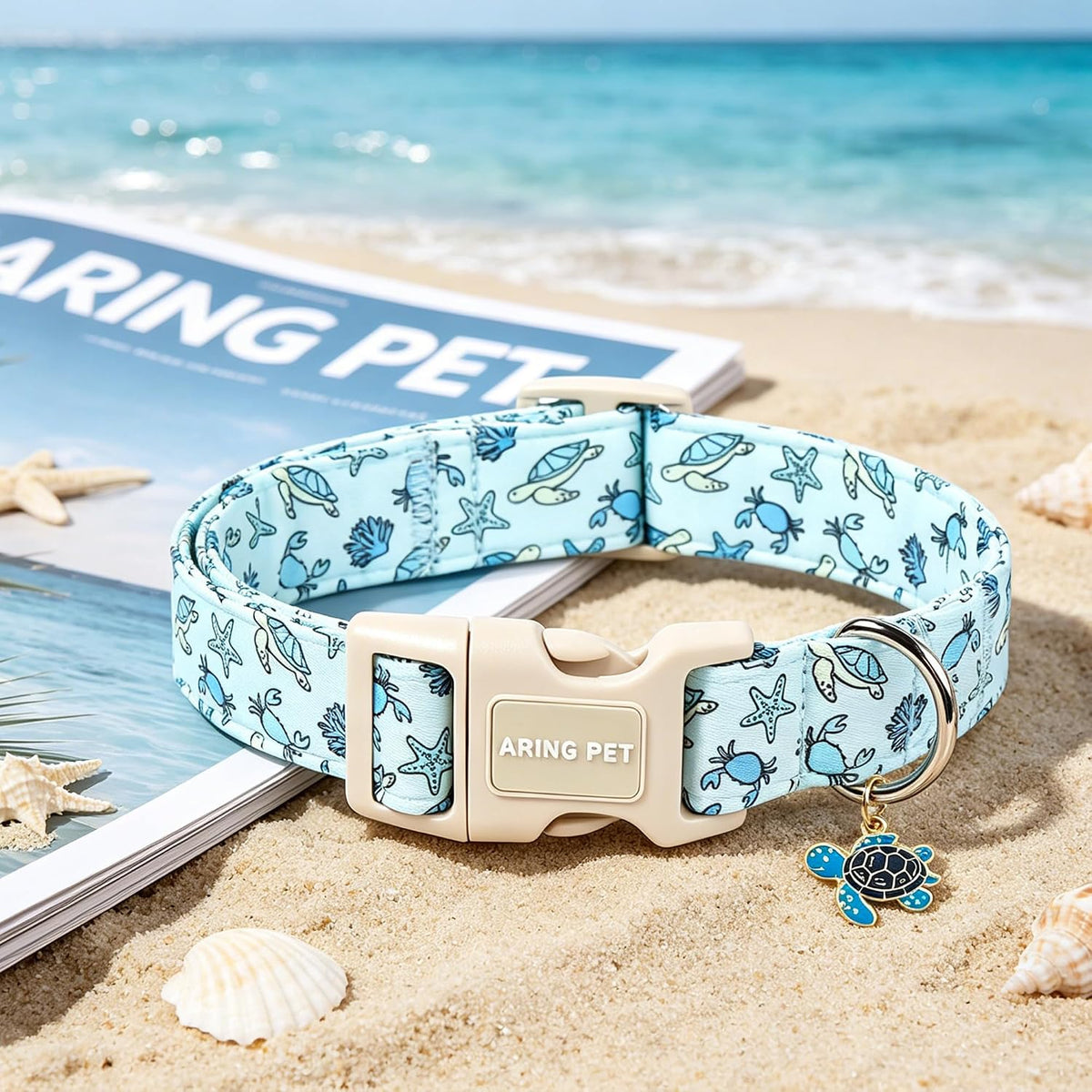 ARING PET Fall Dog Collars - X-Small / Summer Blue Turtle - image 2