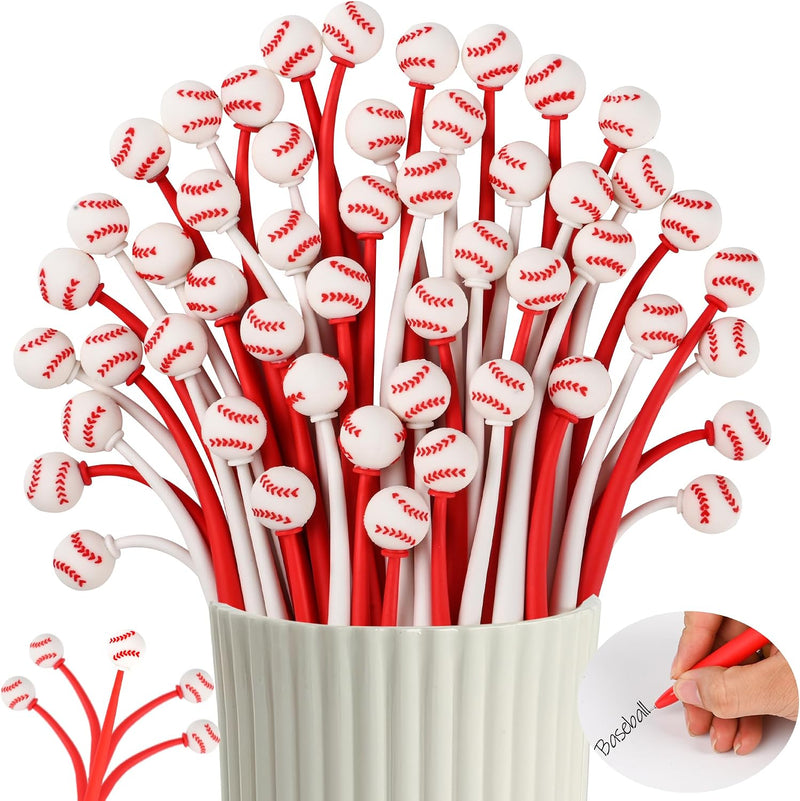 LiYiQ 50 PCS Animal Party Favor Bobblehead Pens Fun - Baseball