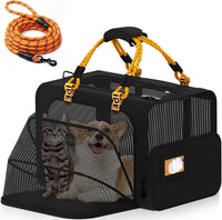 Expandable Pet Carrier for Small Cats & Dogs - 24.0"L x 16.0"W x 16.0"H / Black Warrior