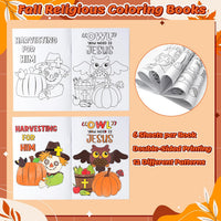 24Pcs Bible Coloring Books Religious Theme DIY Color-in Pages – Fun for Kids & Family - O-fall Religious Style ① - image 3