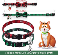 LLHK 4 Pack Halloween Cat Collar with Bow Tie and Bell - Christmas - image 4