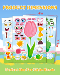 48 Fall Make-a-Face Sticker Sheets for Kids - Spring Garden - image 4