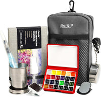 Funto Mini Watercolor Paint Set - 24-Color Red Set