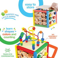 Wooden Activity Cube for Baby 6+ M, 8 Stacking Cups - image 4