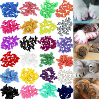VICTHY 140pcs Cat Nail Caps - Medium